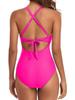 Women's Sexy Hollow Out One-Piece Swimsuit - Backless, Lace-Up Bodycon Bikini