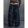 DRIPX Pantaloni di Jeans Baggy Classici Lavati a Vita Alta per Uomo e Donna Jeans a Gamba Dritta Minimalisti per il Lavoro e per Vestirsi