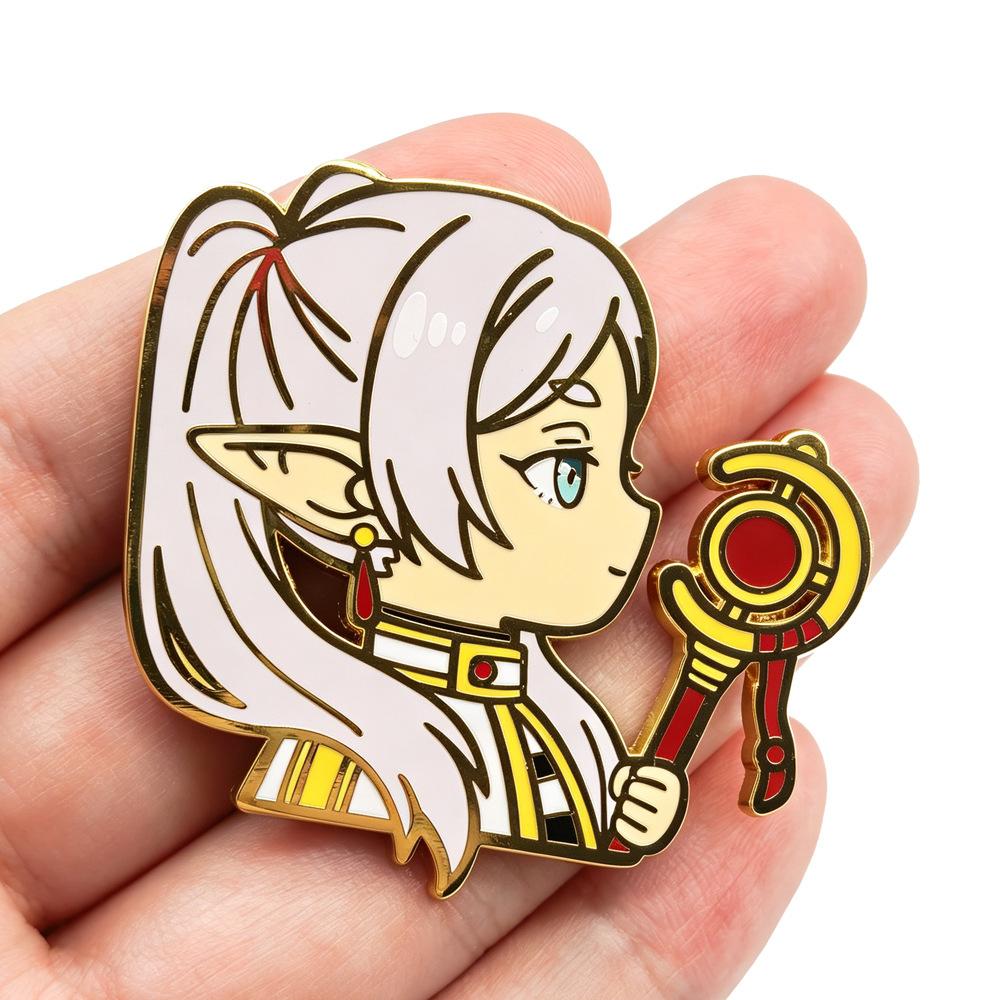 Klassische Anime-Spiele Emaille-Anstecker Kawaii Cartoon-Charakter Brosche Kleidung Rucksack Revers-Abzeichen Mode Schmuck Zubehör Geschenke