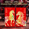 6Pcs/Set Chinese  Year Money Envelope Horse Year Red Envelope Red Pocket Spring Festival Envelope