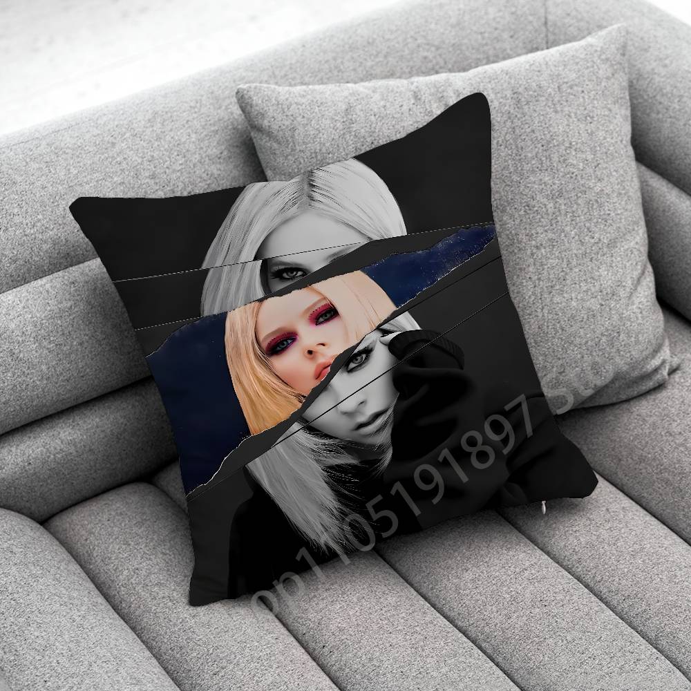 A-Avril L-Lavigne Canadian Singer Throw Pillow Case For 45*45Cm 40Cm 55Cm 50Cm 30Cm Square Car Pillowcase Shell