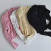 Stand-up collar zipper twist pattern shoulder pad knitted cardigan, fashionable short exquisite hollow sweater jacket
