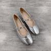 Fashion 2025 Flat Shoes Women's Spring Autumn New Vintage Mary Jane Shoes Women's Shallow Square Toe Large Size Women's Shoes 41-43