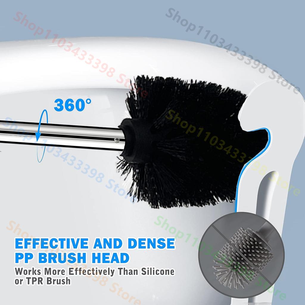 Toilet Bush Long Handle Plast Durable Cleaning Brush Home Decor Bathroom Accessories Detachable White Black Grey Bush for Toilet