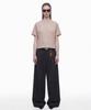 PRINOAR Semi-Crop Short Sleeve T-Shirt - Ginger Beige