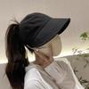Foldable Wide Brim Ponytail Sun Hat Drawstring Adjustable Cap  Summer Quick-dry Visor Fisherman CapFor Women Beach Hat