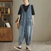 Frühling Sommer Mode Damen Einfarbig Hochwertige Jeans Weibliche Vintage Beiläufige Lose Multi Taschen Overalls Denim Hosen