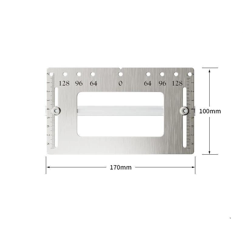 Boring Hole Locator Door Knob Installation Jig Adjustable Stainless Steel Punch Locator Portable Woodworking Accessories