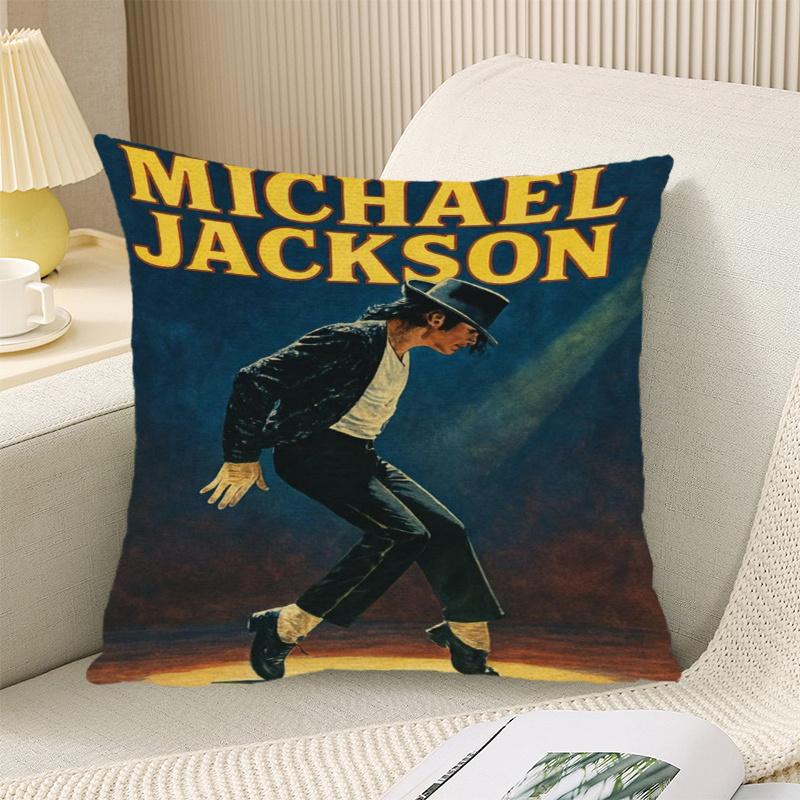pc Michael Jackson King of Pop Throw Pillow Cover D DoubleSide Print Polyester Cushion Case for Home Sofa Car Decor