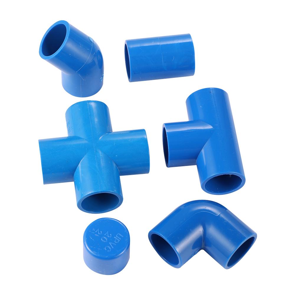 1 Pièce Raccord PVC Tuyau d'Alimentation en Eau Té Croix Coude Droit Connecteur Égal Diamètre Intérieur 20mm Adaptateur Plastique pour Irrigation