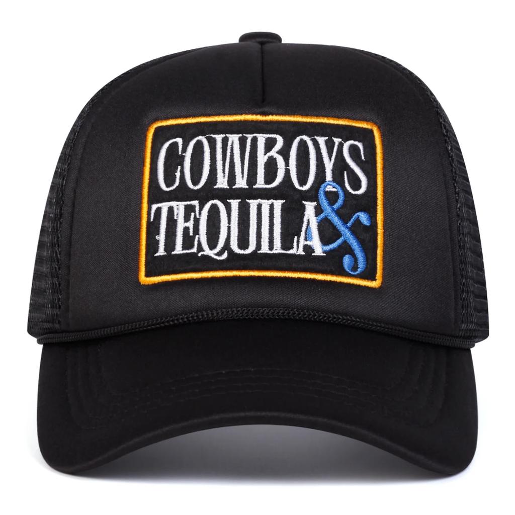 Unisex Cowboys Tequila Letter Embroidery Baseball Net Caps Spring Autumn Outdoor Adjustable Casual Hats Sunscreen Hat Sports Cap
