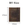 Vintage Crazy Horse Leather Notebook Portfolio For Ipad Mini Case A5 Book Travel File Folder Office School Stationery Supply Quality