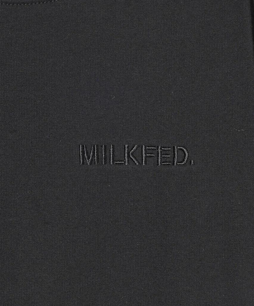 Milkfed Casual STENCIL LOGO COMPACT BLACK Women's S/S TEE,