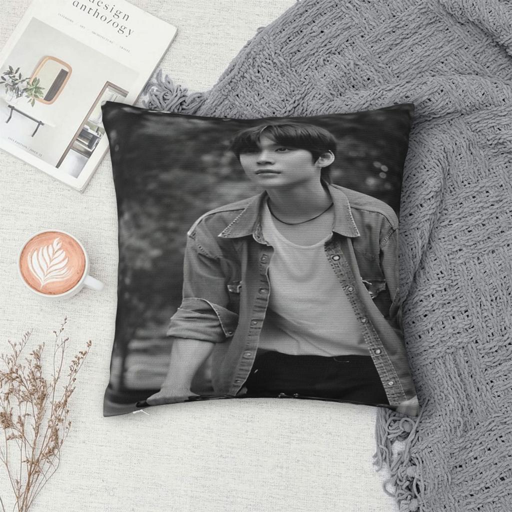 Eunseok Riize Kpop Style Printing Pillowcases Cushion Cover Pillow Covers Y2K Home Decor Square Multi-Size