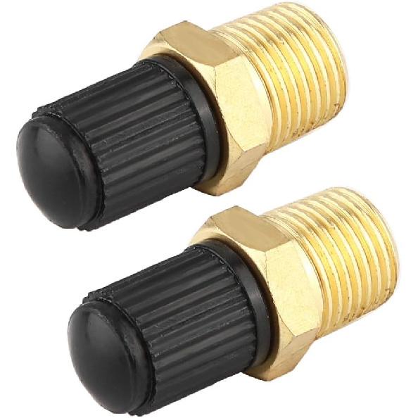 Relief Valve, Air Pressure Relief Valve, 2Pcs 300PSI, 1/8" NPT, MPT Brass Air Compressor Tank Fill Valve