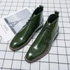New Autumn Hairstylist High Top Pointed Casual Leather Shoes British Boots Shoes Leather Boots