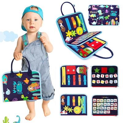 Activity Board Montessori 20 in 1 per Bambini – Giocattolo Sensoriale con Pannelli Extra Fai-da-te per l'Apprendimento delle Abilità Motorie Fini e Viaggio, Educativo per la Scuola dell'Infanzia