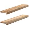 Vidaxl Window Sills 2 Pcs, Raw, 80X15X2 Cm, Solid Oak Wood