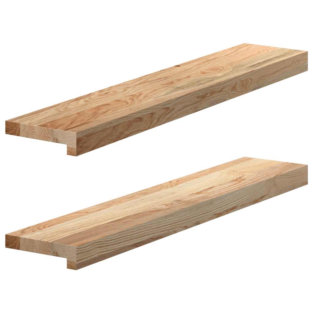 Vidaxl Window Sills 2 Pcs, Raw, 80X15X2 Cm, Solid Oak Wood
