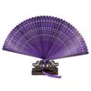 Multi Color Bamboo Folding Fan Handmade Dancing Fan Vintage Hollow Hand Fan  Wedding