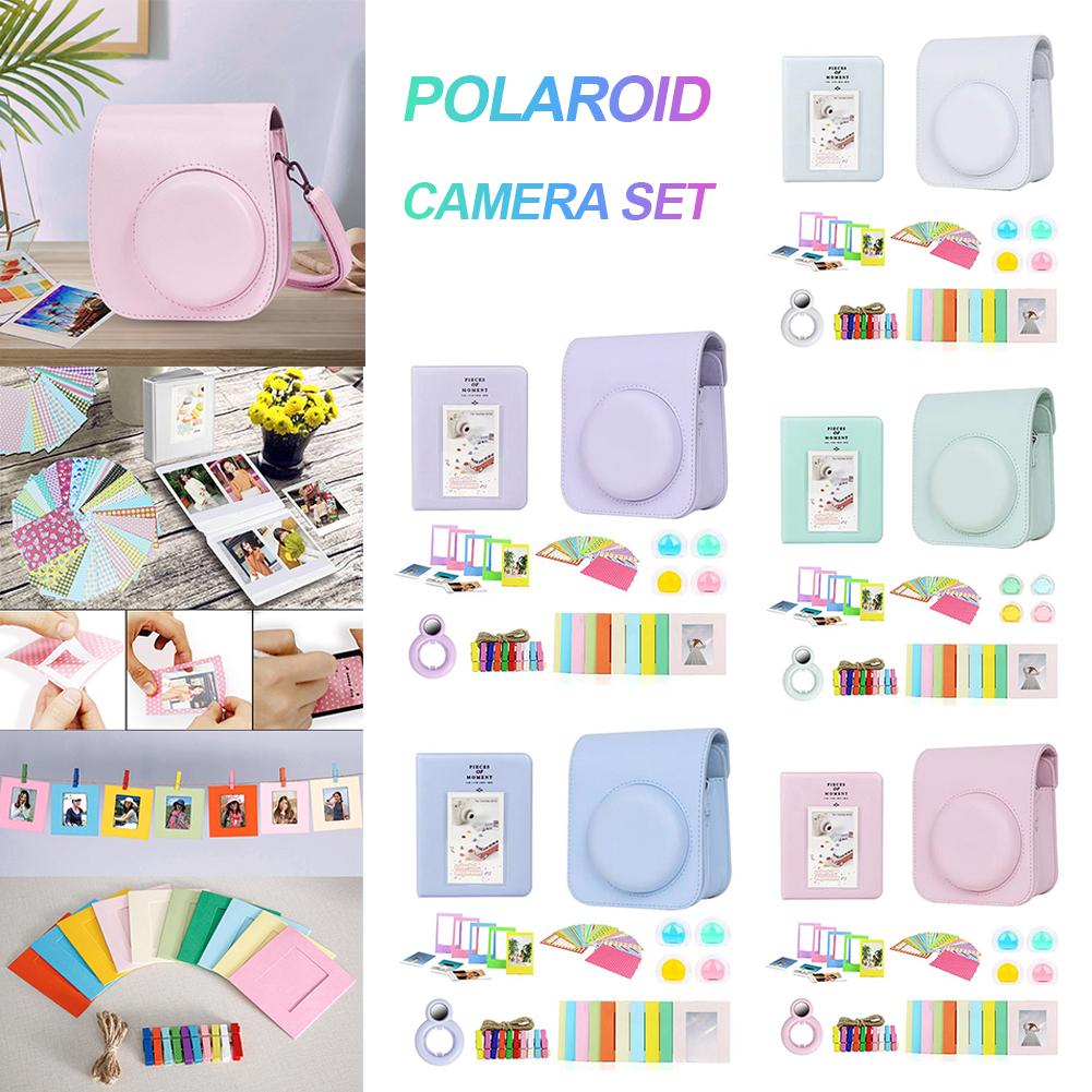 7 In 1 Camera Accessories Set Camera Case+Album+Frames+Mirror+Filters+Sticker for Fujifilm Instax Mini 12 Instant Camera