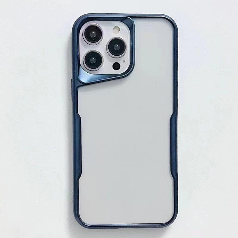 Applicable To Apple 15 Mobile Phone Case Laser Carved Blade Frosted Shell IPhone 14 ProMax Matte Electroplating Protective Case Soft