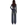 Women's Fleece-Lined Wide-Leg Jeans: New 2024 Autumn/Winter Petite Style, Thickened and Straight-Leg Design.