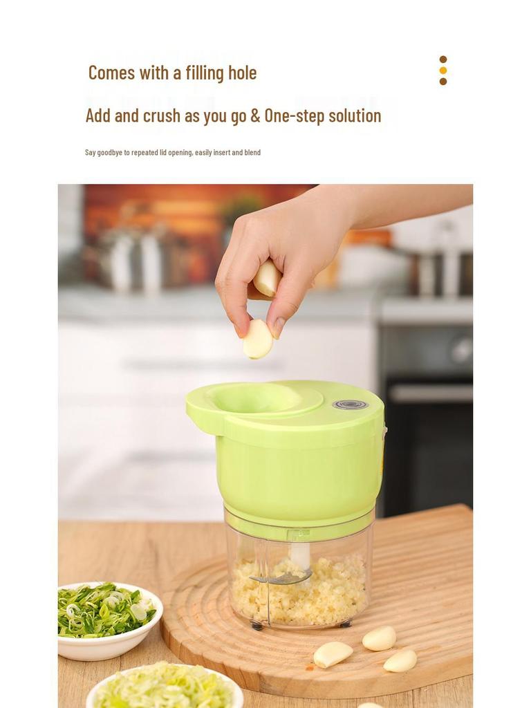 Compact Electric Food Processor: Mini Meat Grinder, Chopper, Mincer, Garlic Presser, and Baby Food Maker