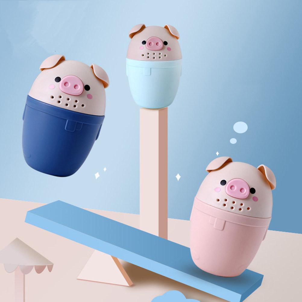1PC Bathing Water Ladle Cartoon Pig Washing Head Cup Multi-purpose Bathing Water Scoop Lovely Watering Flower Tool for