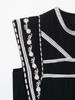 2025 Spring Women's Color Block Embroidered Dress - European & American Style