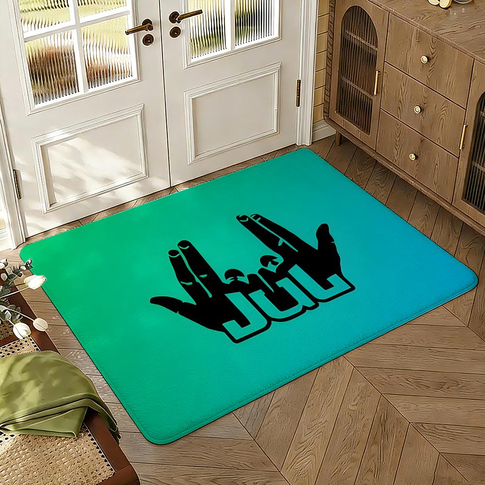 Singer J-Jul Floor Mat Soft Thickened Absorbent Non-Slip Bedroom Living Room Door Mat Home Decor Flannel Rugs