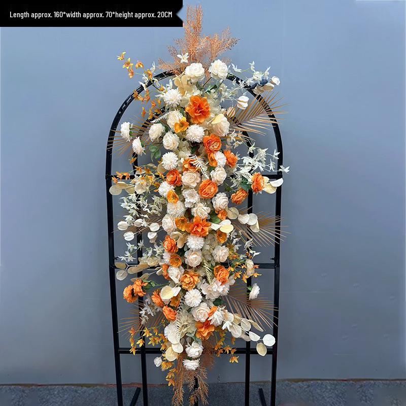 Blumen Kunstseide Blumenstreifen Set: Lange Hängegang-Anordnung & Hochzeitsaal-Dekor