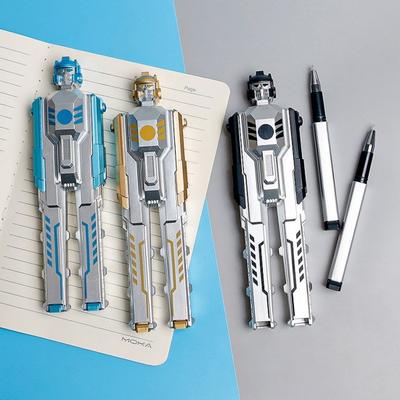 Rollerball Pen Fashion, atsparus smūgiams, nepraleidžiantis transformacijos roboto studentų sulankstomas gelis kasdieniniam naudojimui