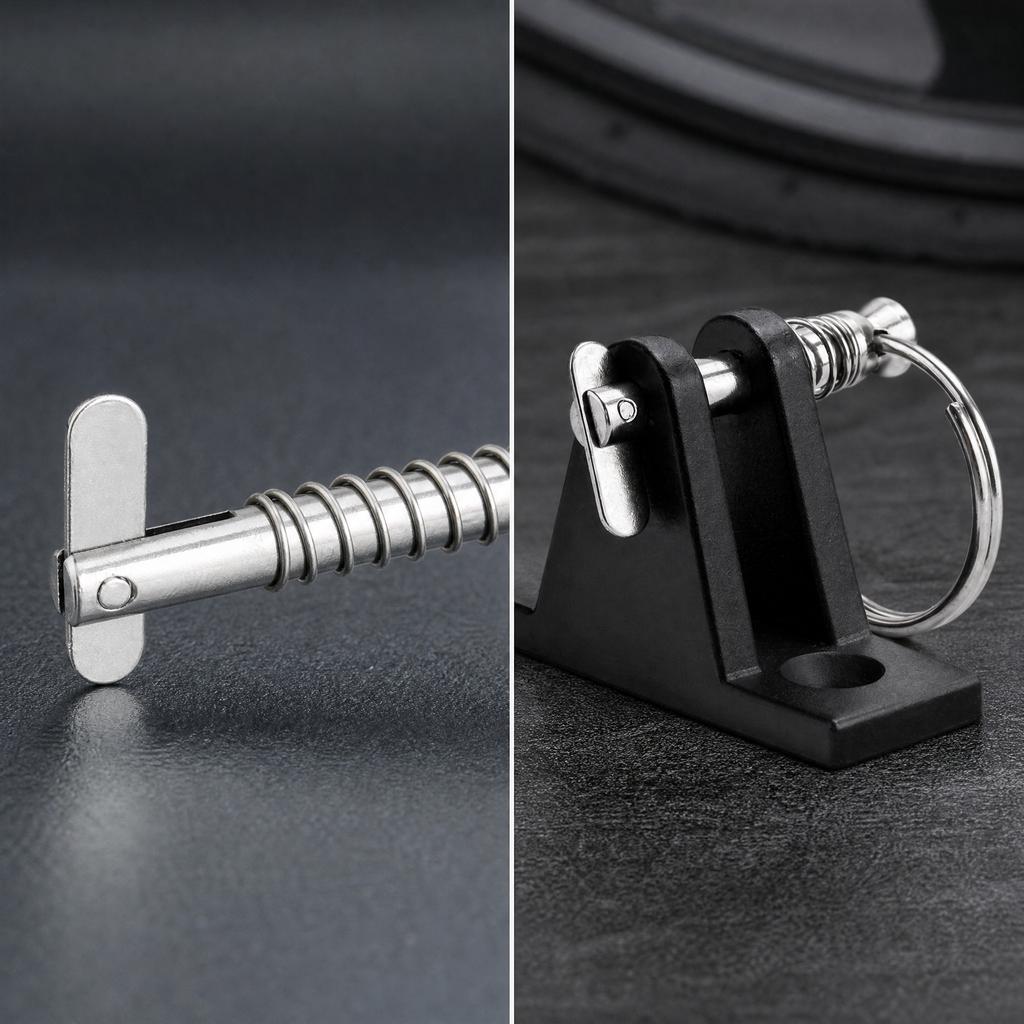Marine 316 5X51mm Quick Release Pin Boat Top Deck Hinge Easy Install Nylon Canopy Mount Dinghy