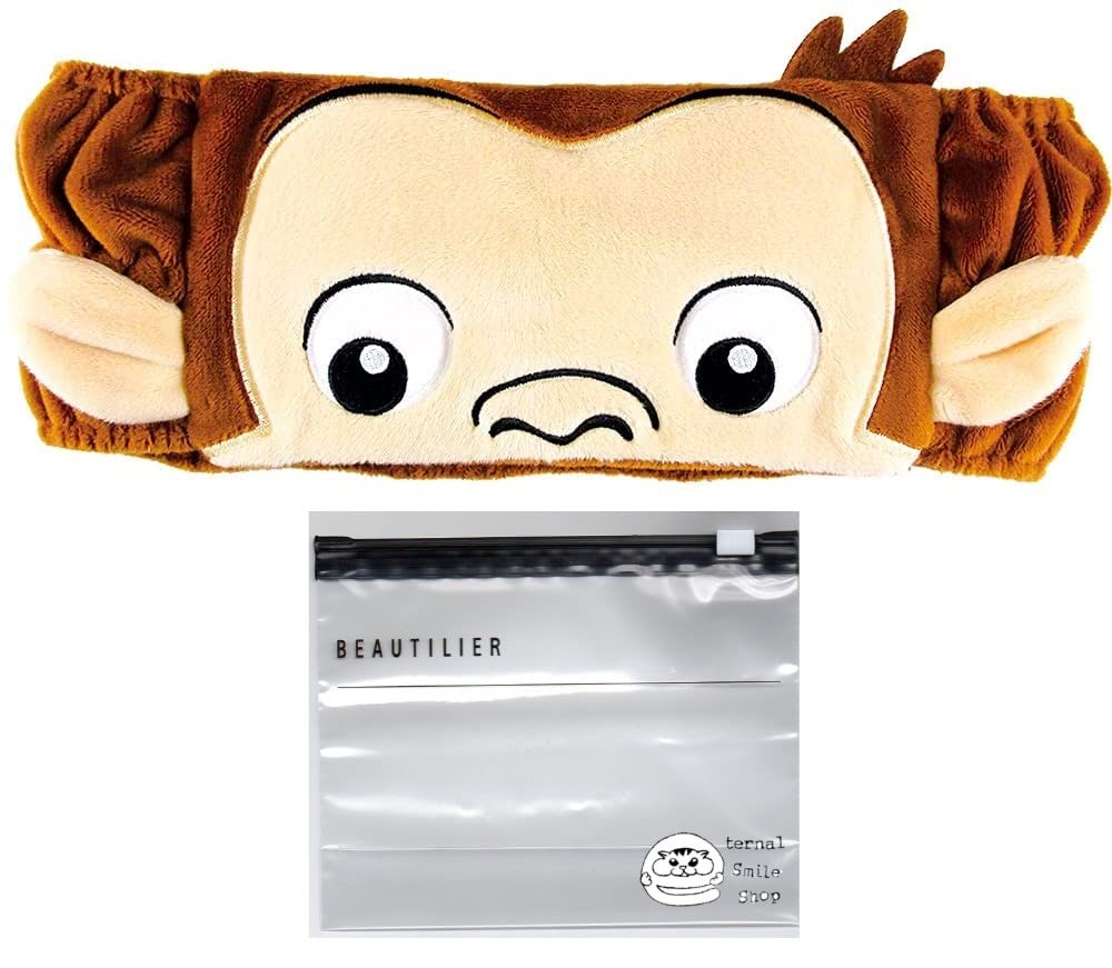 

Повязка на голову «Любопытный Джордж», средство для умывания лица, спортивная повязка на голову, Джордж и наш оригинальный слайдер-пакет с логотипом. Набор из 2 предметов (повязка для волос, пакет со слайдером)