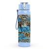 1PC Leopard Skin Animal Texture Print 750ml Color Plastic Sports Water Bottle Leakproof Flip Straw Lid Suitable for Sports Office Home Use