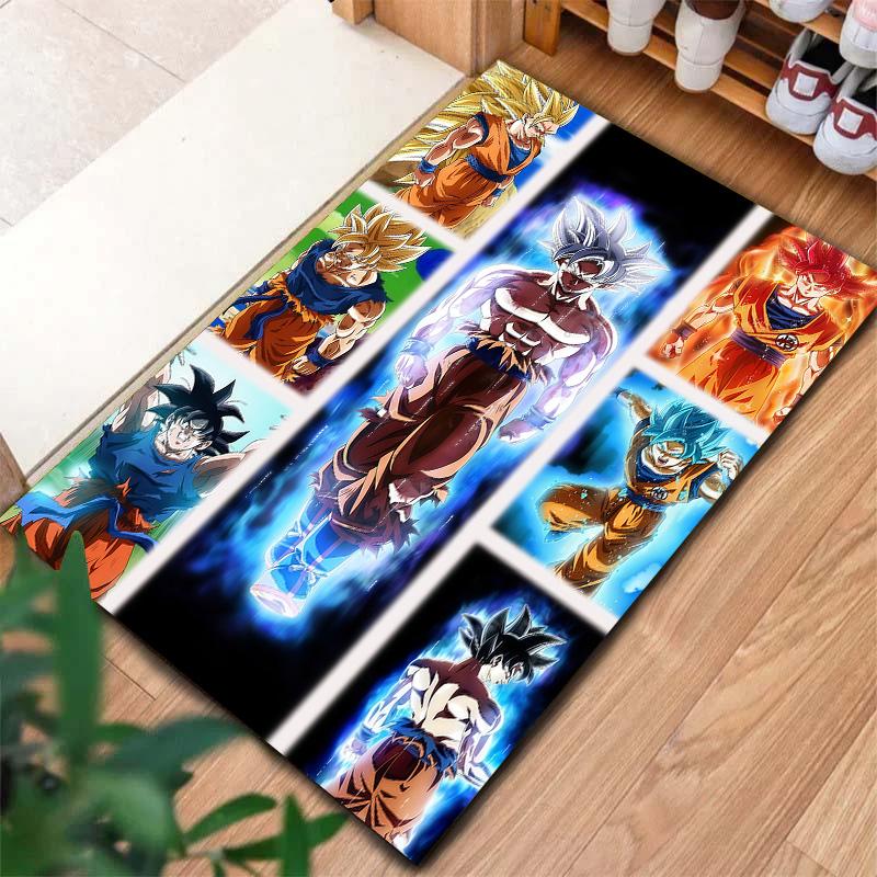 Tappeto Dragon Ball Z per Soggiorno Camera da Letto Casa Decorazione Divano, Tappetino Antiscivolo per Giochi Bambini