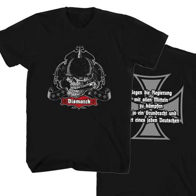 Bismarck Eisernes Kreuz Medaille Stahlhelm Totenkopf T-Shirt Sommer Baumwolle Kurzarm O-Ausschnitt Herren T-Shirt Neu S-3XL