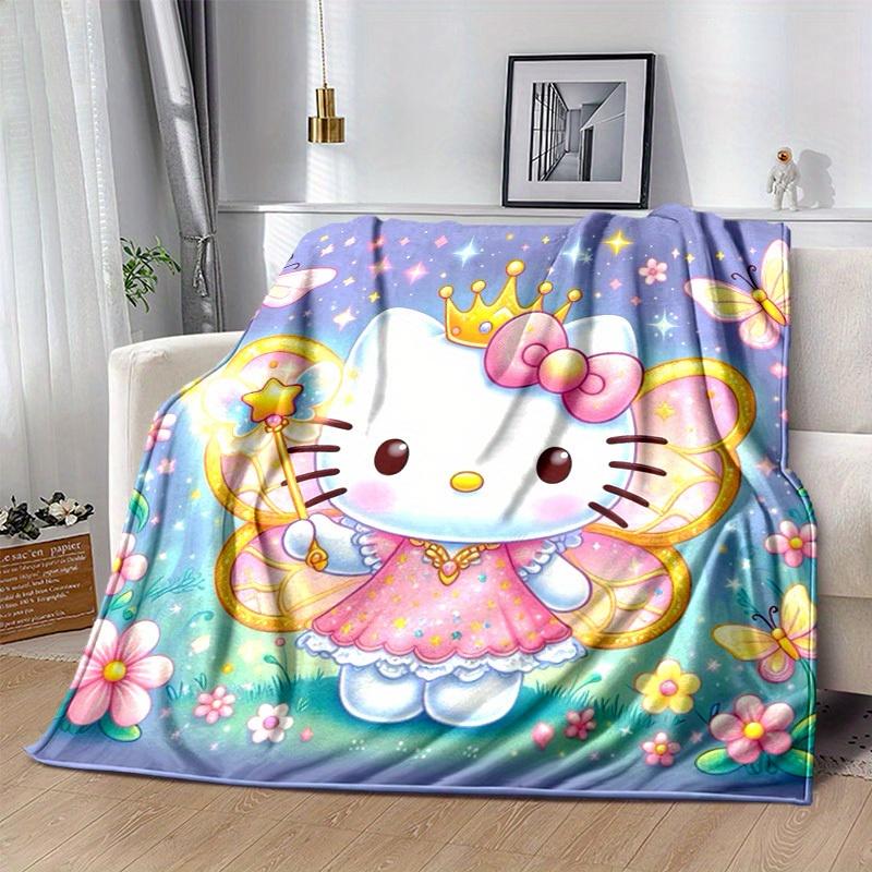 1pc. Hello Kitty Fairy Princess Blanket - Perfect for Home, Office, Outdoor Use, Gift Idea, Suitable for Al