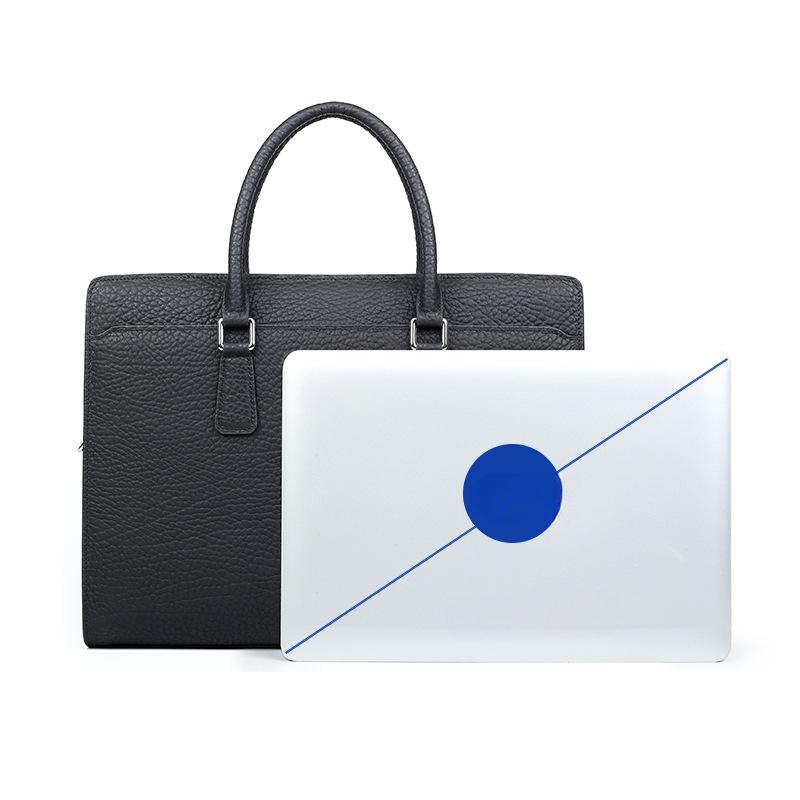 Hand-held Men's Bag, Large-capacity Simple Briefcase Genuine Leather Waterproof Fashionable Business Bag