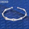925 Sterling Silver Fashion Bamboo Adjustable Bangle Wedding Jewelry