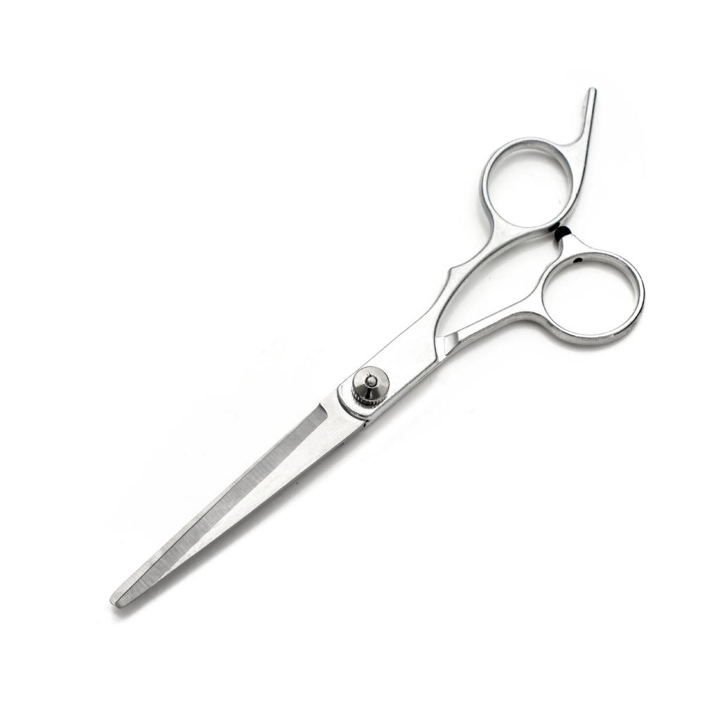 6.0" Galvanized Split-Handle Tail Hairdressing Scissors: Straight, Serrated, Thinning Carbon Steel Barber Tools.