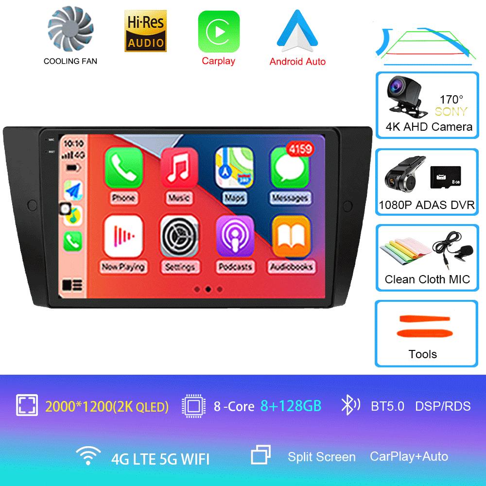Android14 Carplay Auto For BMW E90 E91 E92 E93 3 Series Multimedia Car Radio Player WIFi+4G No 2din DVD Stereo Head Unit GPS DSP
