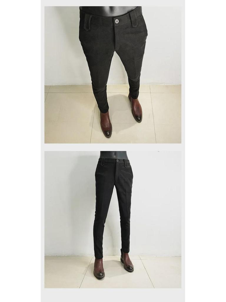 Pánské podzimní 2022 korejského stylu slim-fit business casual kalhoty