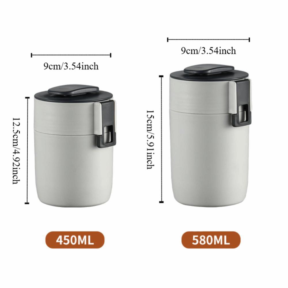 Removable Liner Insulated Breakfast Cup Double Layer Thermal Food Container  Winter