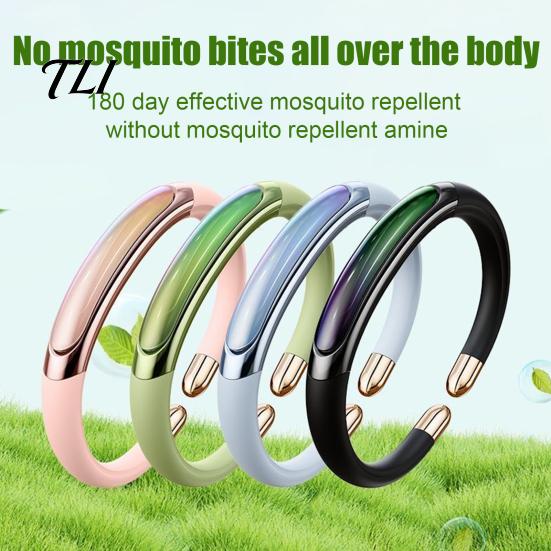 Deet Free Mosquito Repellent Wristband Bracelet with Plants Essential Oil, DEET-Free Silicone Bangle for Kids Adults, Outdoor Camping Hiking