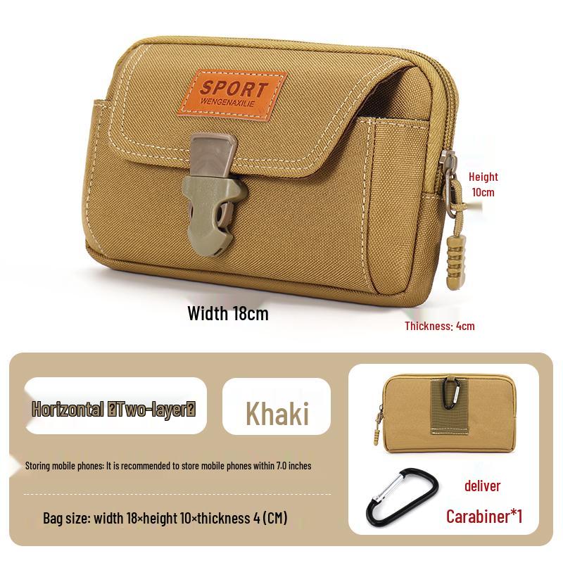 Men's Trendy Multifunctional Leather Phone Belt-Loop Pouch: Waist Bag and Tool Holder for Construction Site Work