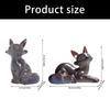 Artistic Foxes Teas Pet Figurine Heat Reactive Resin Craftsmanship Unique Table Decoration Gift Teas Ceremony Accessory