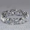 Sparkling White Heart-shaped Inlaid Synthetic Zirconia Ring for Women's Daily Wear Banquet Party Jewelry Accessories Gifts