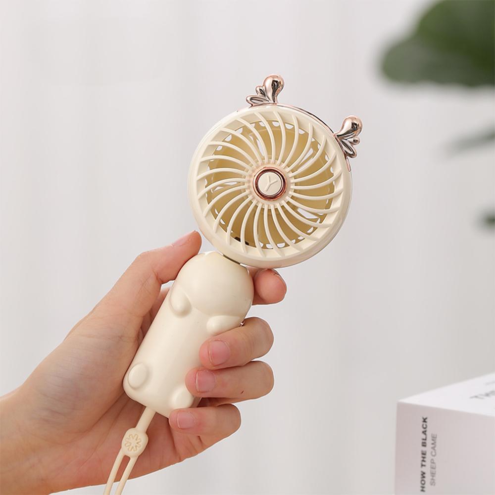 

Portable Mini Handheld Fan USB Rechargeable 3 Speeds Folding Fan for Outdoor Travel Desk Dorm Gifts Best Friends Summer Cool белый